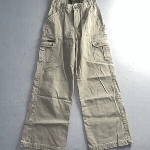 No Excuses Authentic Style Jeans Size 12 Flare Leg Baggy Trendy Cargo Pockets